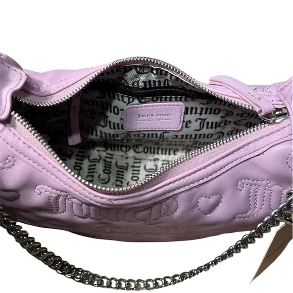 NWT Juicy Couture Puff Halfmoon Crossbody - Lovely Quilted Orchid $79 - Picture 3 of 4